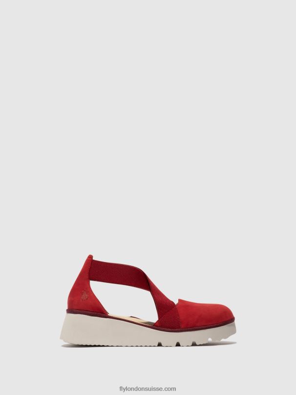 860NR660 chaussures élastiquées pacy415 Fly London rouge à lèvres rouge femmes