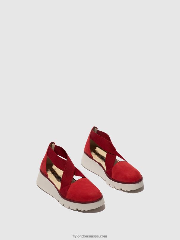 860NR660 chaussures élastiquées pacy415 Fly London rouge à lèvres rouge femmes