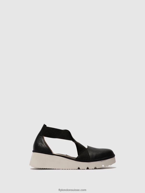 860NR661 chaussures élastiquées pacy415 Fly London noir femmes