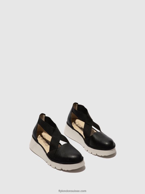 860NR661 chaussures élastiquées pacy415 Fly London noir femmes