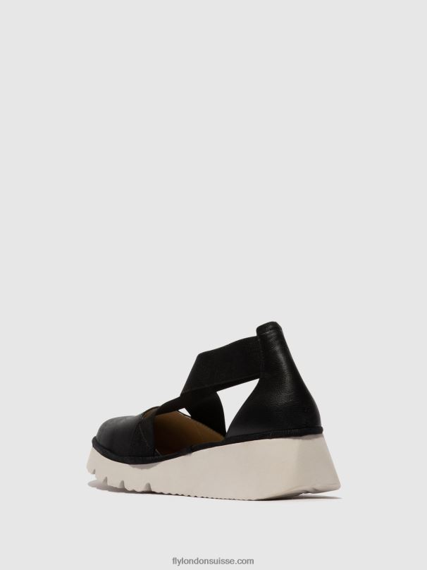 860NR661 chaussures élastiquées pacy415 Fly London noir femmes