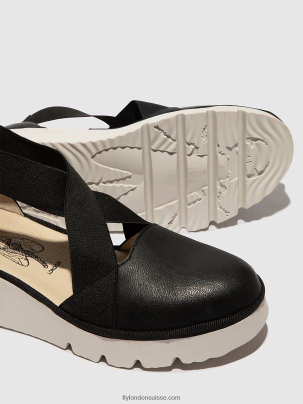 860NR661 chaussures élastiquées pacy415 Fly London noir femmes