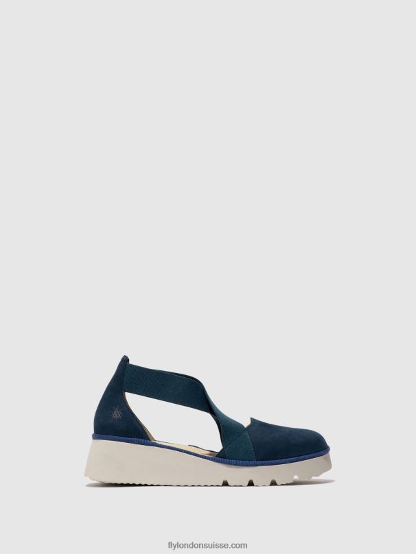 860NR662 chaussures élastiquées pacy415 Fly London bleu femmes