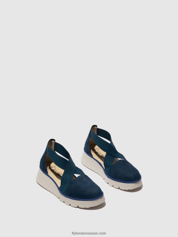 860NR662 chaussures élastiquées pacy415 Fly London bleu femmes