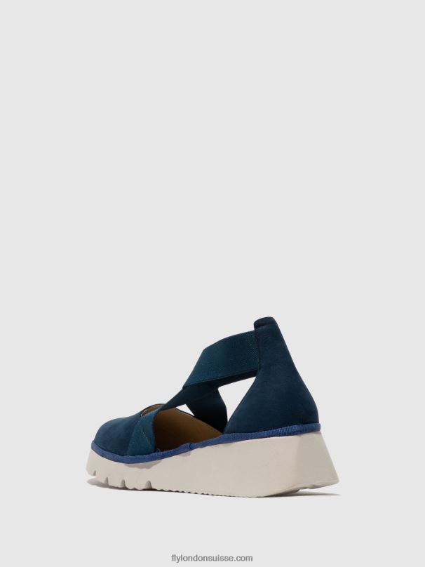 860NR662 chaussures élastiquées pacy415 Fly London bleu femmes