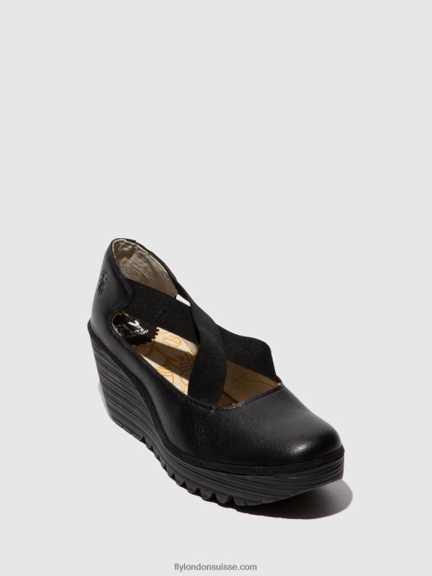 860NR684 chaussures élastiquées yoly402 Fly London noir femmes