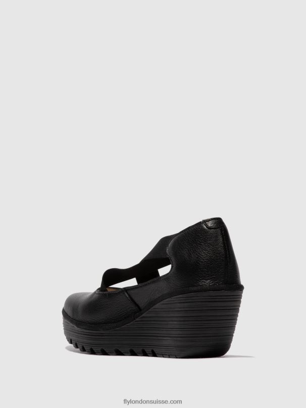860NR684 chaussures élastiquées yoly402 Fly London noir femmes