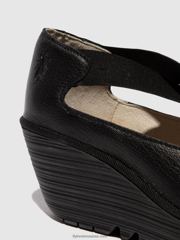 860NR684 chaussures élastiquées yoly402 Fly London noir femmes