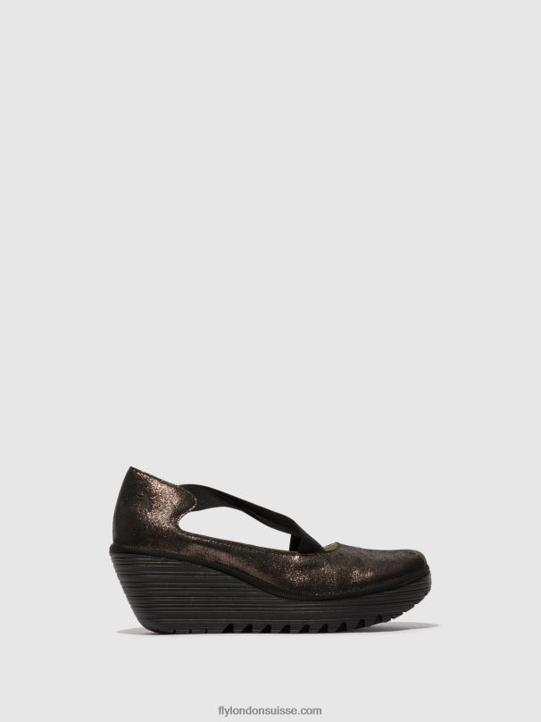860NR685 chaussures élastiquées yoly402 Fly London graphite femmes