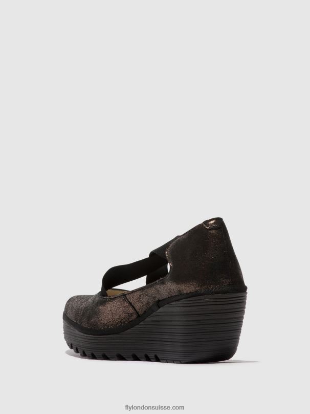 860NR685 chaussures élastiquées yoly402 Fly London graphite femmes