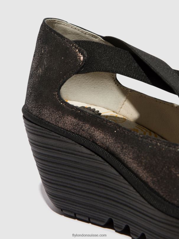 860NR685 chaussures élastiquées yoly402 Fly London graphite femmes