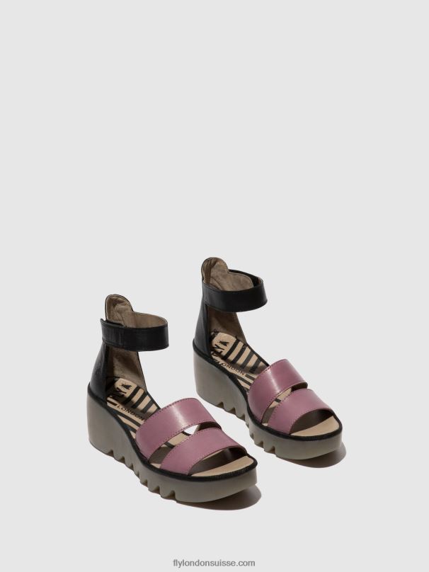 860NR389 sandales à lanières bono290 Fly London violet/noir femmes