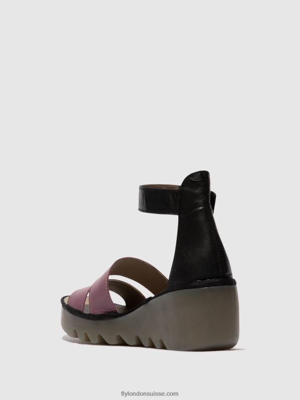 860NR389 sandales à lanières bono290 Fly London violet/noir femmes
