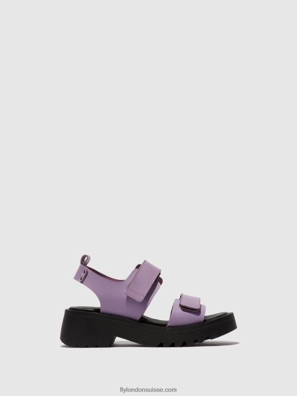 860NR393 sandales velcro meka857 Fly London violet femmes