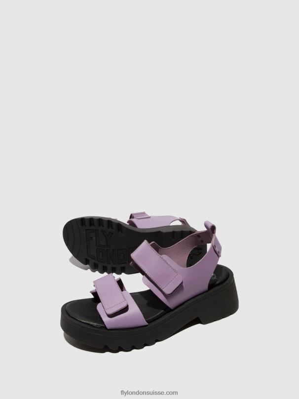 860NR393 sandales velcro meka857 Fly London violet femmes