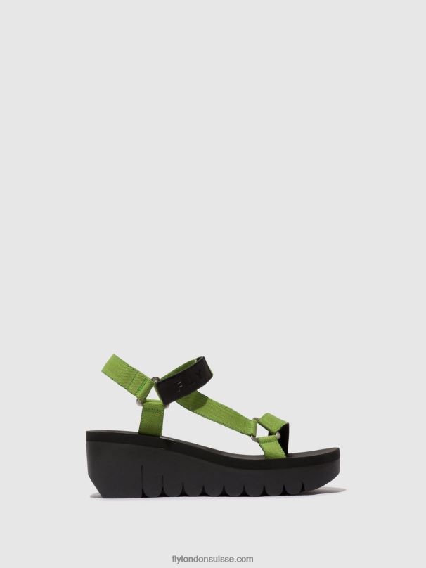 860NR394 sandales velcro yefa726 Fly London noir/avocat (noir femmes