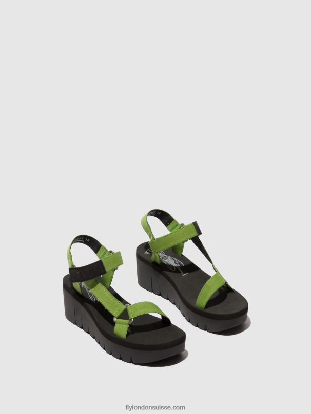860NR394 sandales velcro yefa726 Fly London noir/avocat (noir femmes