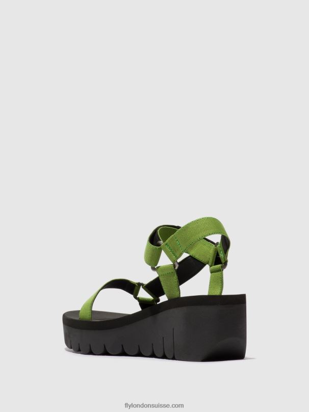 860NR394 sandales velcro yefa726 Fly London noir/avocat (noir femmes