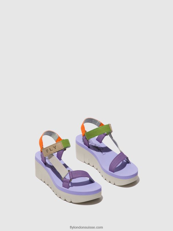 860NR395 sandales velcro yefa726 Fly London multicolore (alto) femmes