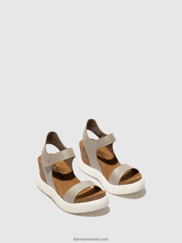 860NR400 sandales velcro gogo967 Fly London argent femmes