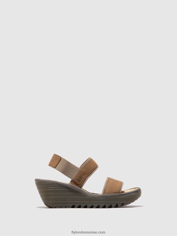 860NR431 sandales à bride arrière yaco416 Fly London sable femmes