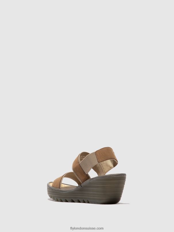 860NR431 sandales à bride arrière yaco416 Fly London sable femmes