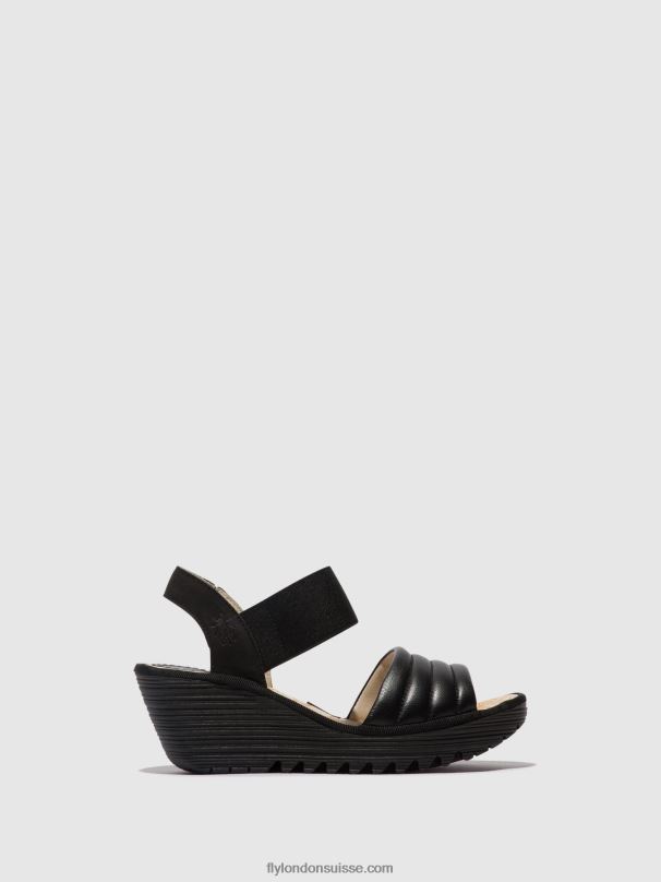 860NR432 sandales à bride arrière yiko414 Fly London noir femmes