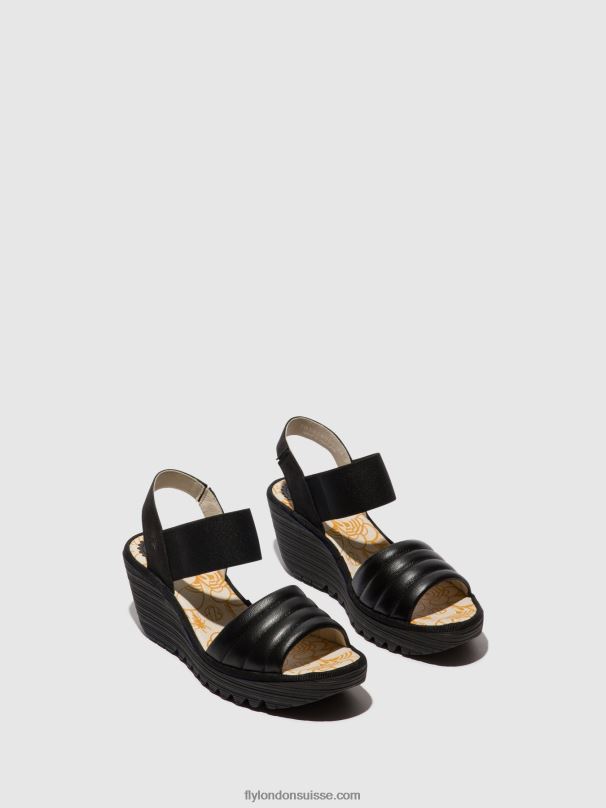860NR432 sandales à bride arrière yiko414 Fly London noir femmes