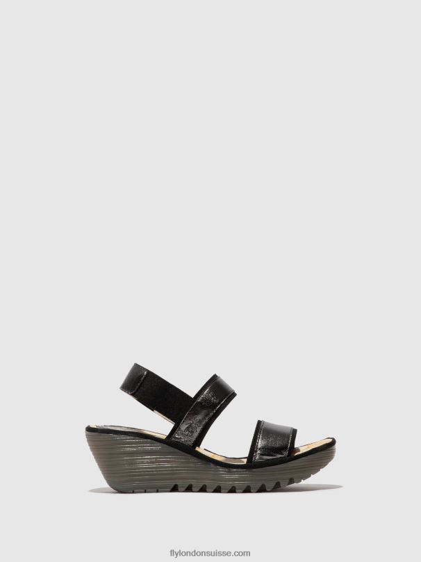 860NR441 sandales à bride arrière yaco416 Fly London graphite femmes