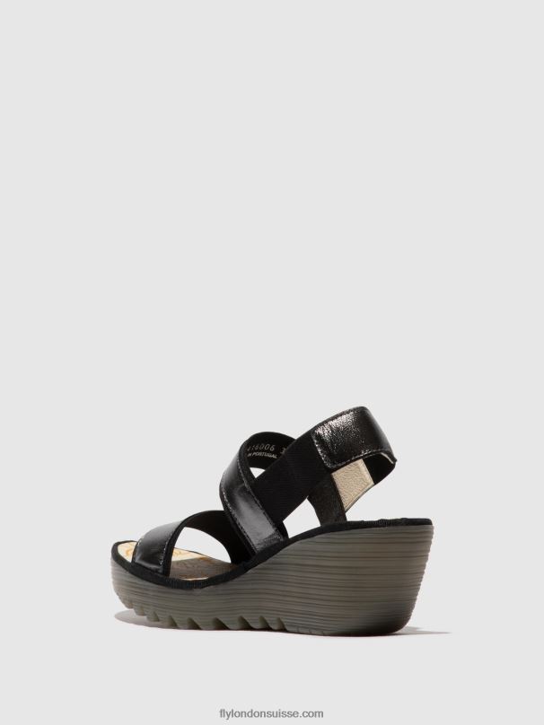 860NR441 sandales à bride arrière yaco416 Fly London graphite femmes