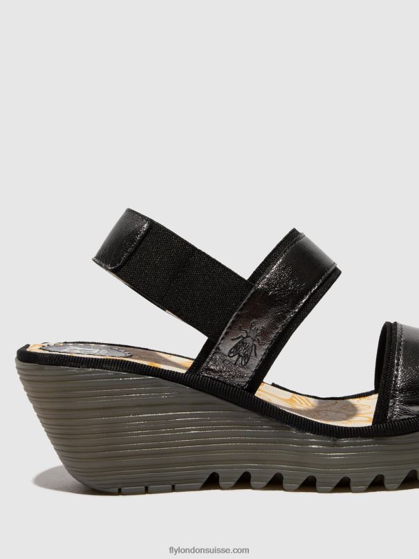 860NR441 sandales à bride arrière yaco416 Fly London graphite femmes
