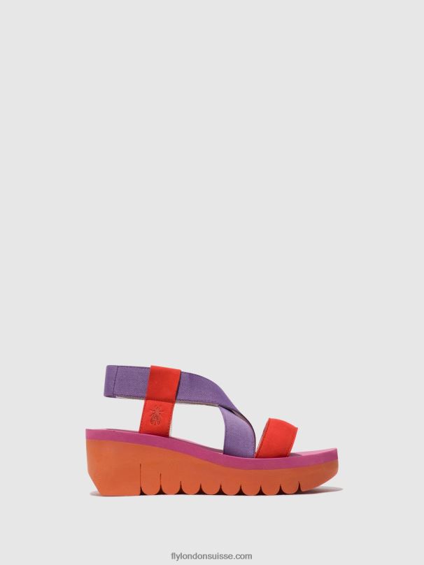 860NR442 sandales à bride arrière yabi922 Fly London orange (alto) femmes