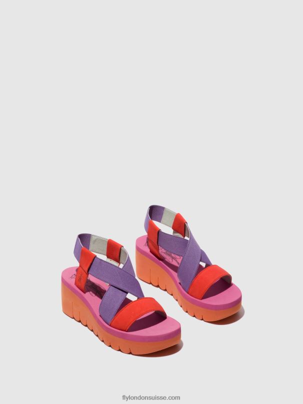 860NR442 sandales à bride arrière yabi922 Fly London orange (alto) femmes