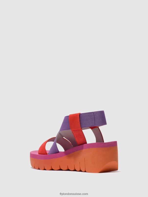 860NR442 sandales à bride arrière yabi922 Fly London orange (alto) femmes