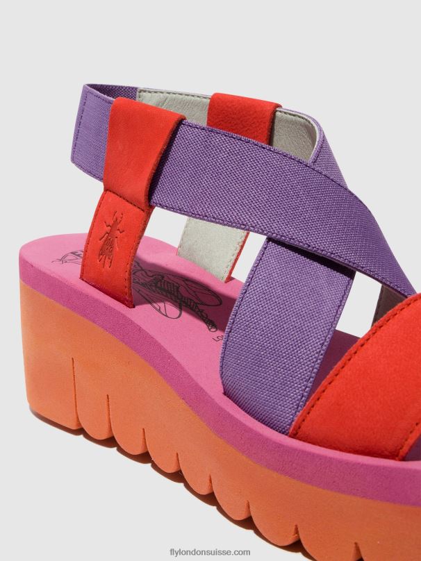 860NR442 sandales à bride arrière yabi922 Fly London orange (alto) femmes