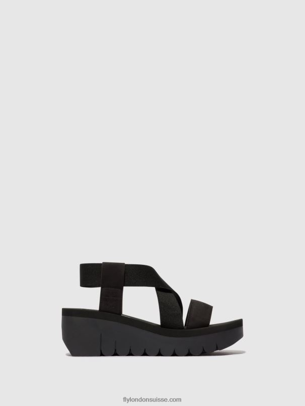 860NR445 sandales à bride arrière yabi922 Fly London noir femmes