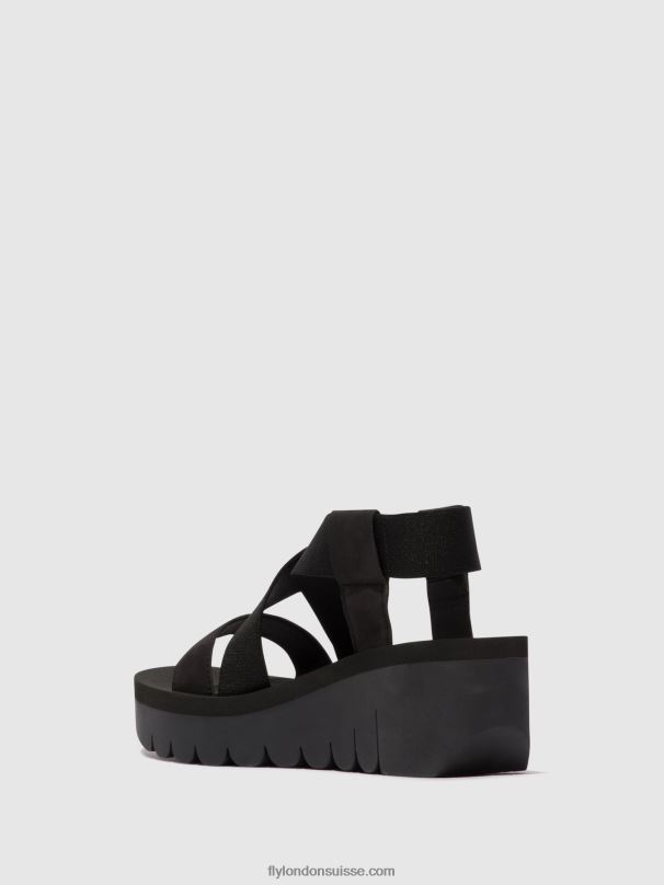 860NR445 sandales à bride arrière yabi922 Fly London noir femmes