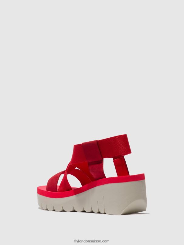 860NR447 sandales à bride arrière yabi922 Fly London rouge à lèvres rouge (rouge) femmes