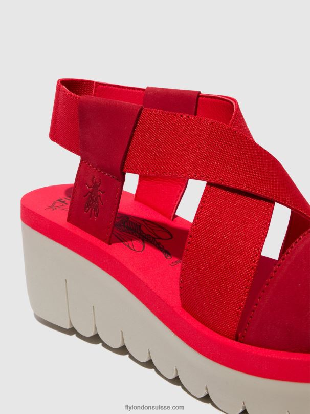 860NR447 sandales à bride arrière yabi922 Fly London rouge à lèvres rouge (rouge) femmes