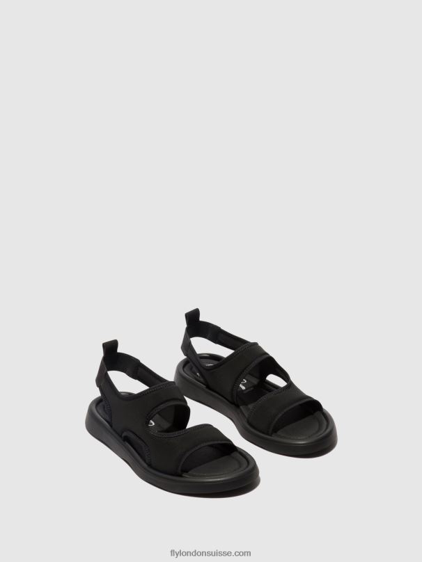 860NR450 sandales à bride arrière treq930 Fly London noir femmes