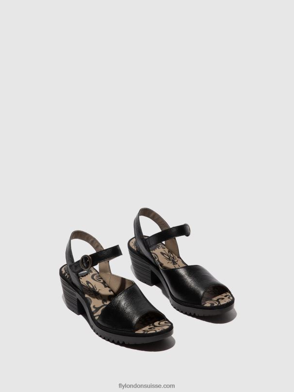860NR453 sandales à bride arrière wely439 Fly London noir femmes