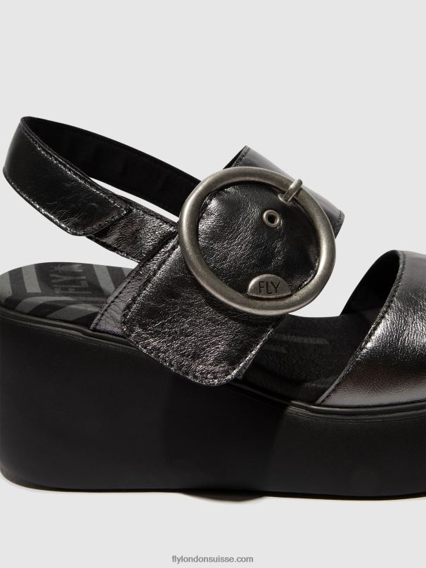 860NR455 sandales à bride arrière digo939 Fly London graphite femmes