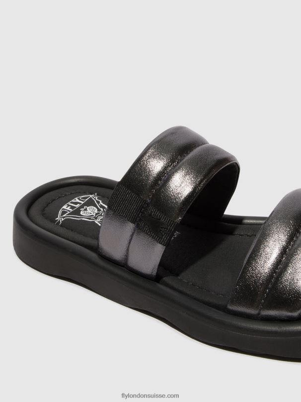 860NR474 sandales plates toha942 Fly London graphite femmes