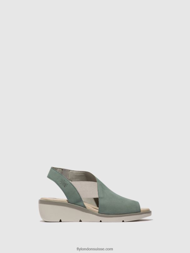 860NR476 sandales élastiquées nily940 Fly London bleu pâle femmes