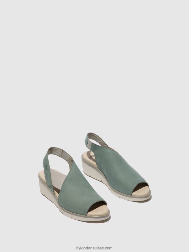 860NR476 sandales élastiquées nily940 Fly London bleu pâle femmes