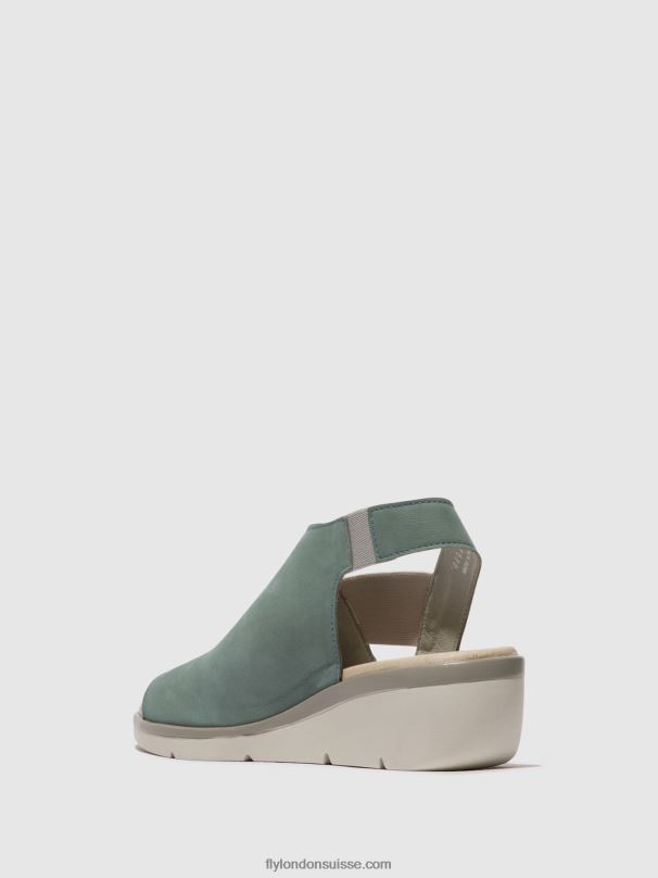 860NR476 sandales élastiquées nily940 Fly London bleu pâle femmes