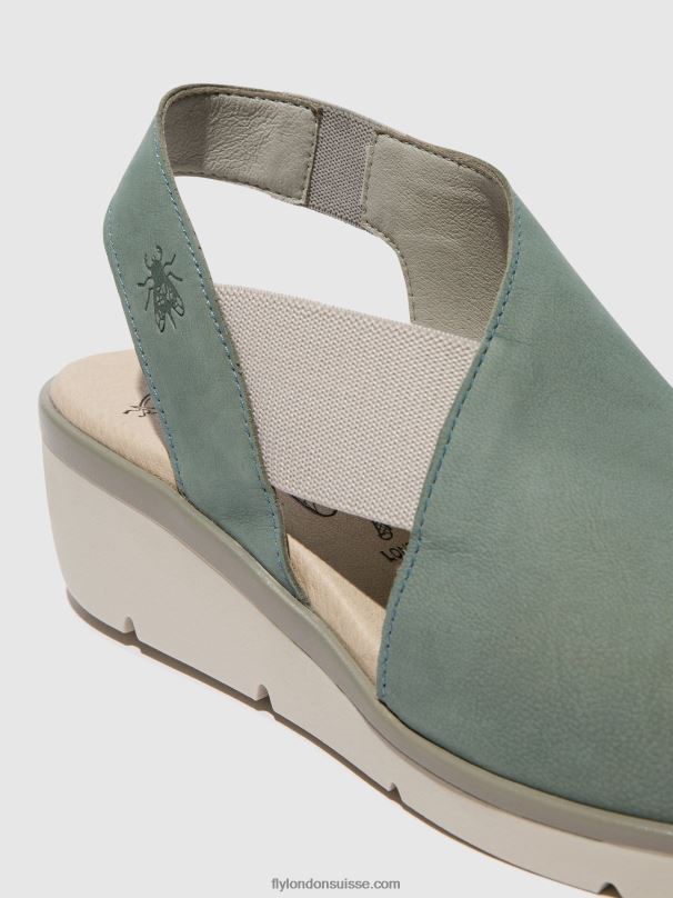 860NR476 sandales élastiquées nily940 Fly London bleu pâle femmes