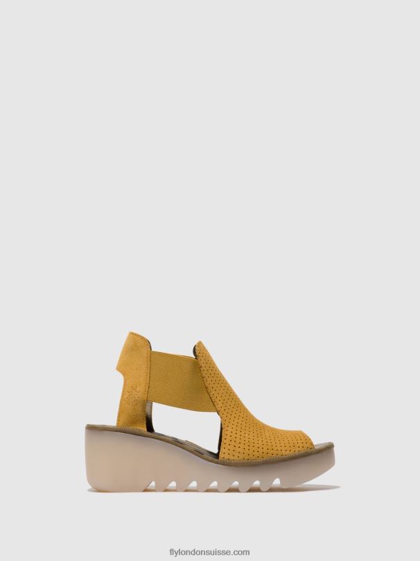 860NR481 sandales élastiquées biga412 Fly London Miel femmes