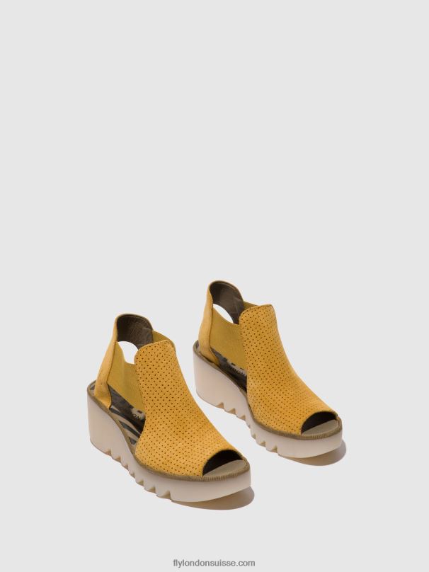 860NR481 sandales élastiquées biga412 Fly London Miel femmes