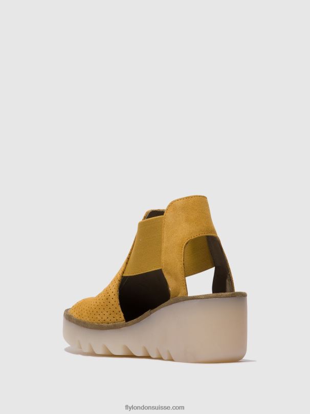 860NR481 sandales élastiquées biga412 Fly London Miel femmes